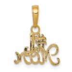 14k #1 MOM Charm - Image 4