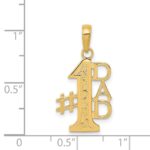 14k #1 DAD Charm - Image 4