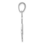 14K White Gold #1 DAD Charm - Image 2