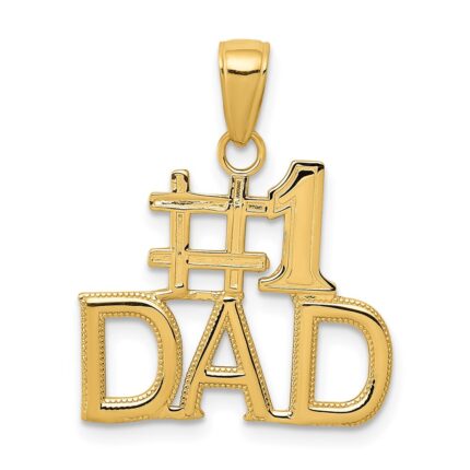 14k #1 DAD Charm