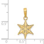 14k Small Snowflake Pendant - Image 3