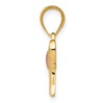 14k Yellow and Rose Gold Elephant with Heart Charm - Image 2