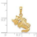 14k Small Bass Fish Charm - Image 4