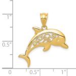 14k Filigree Dolphin Pendant - Image 4