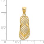 14k Mesh Flip-Flop Pendant - Image 3