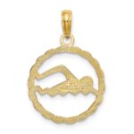 14k Swimming Charm - Image 3