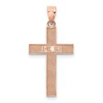 14K Rose Gold Cross Pendant - Image 3