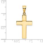 14k Hollow Cross Pendant - Image 4