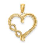 14K Polished Infinity Symbol Heart Pendant - Image 4