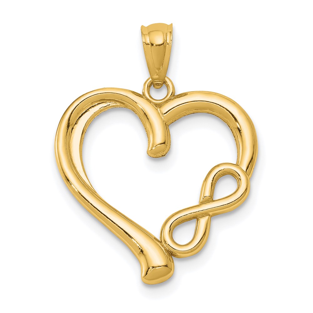 K5169.jpg 14K Polished Infinity Symbol Heart Pendant - Image 1