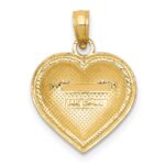 14k Polished Domed Heart Pendant - Image 4