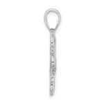 14K White Gold MOM Heart Charm - Image 2