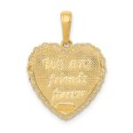 14K Reversible FOR MY SISTER / FRIENDS FOREVER Heart Pendant - Image 3