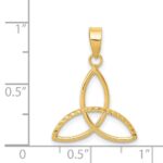 14K Diamond Cut Trinity Pendant - Image 4