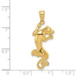 14K Gold Polished Panther Pendant - Image 4