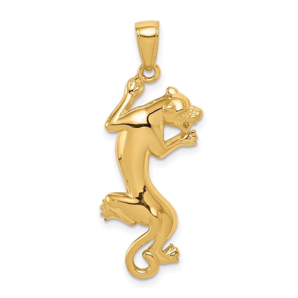 K5338.jpg 14K Gold Polished Panther Pendant - Image 1