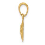 14K Gold Polished Sand Dollar Pendant - Image 2