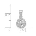 14k White Gold Sand Dollar Pendant - Image 4
