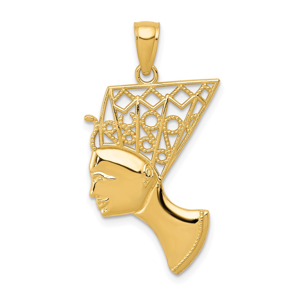 K5398.jpg 14k Nefertiti Profile Pendant - Image 1