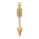 14K Polished 3-D Arrow Pendant - Image 3