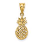14k Polished 3-D Pineapple Pendant - Image 3