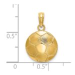14k Domed Soccer Ball Charm - Image 3
