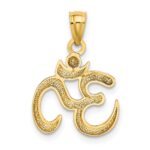 14k Gold Polished Om Symbol Pendant - Image 3