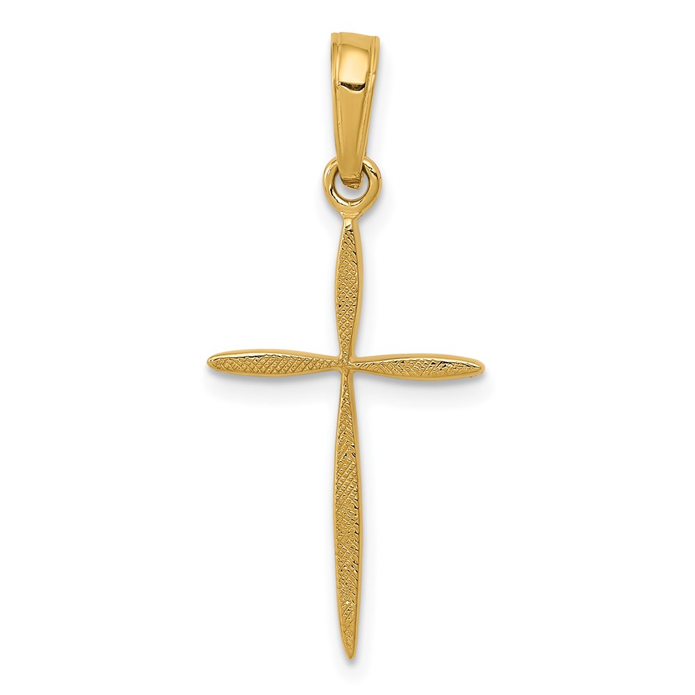 K5530.jpg 14K Polished Cross With Tapered Ends Pendant - Image 1