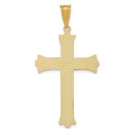 14k Two-Tone Polished Satin Diamond-cut Crucifix Cross Pendant - Image 4