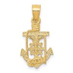 14k Polished Mariner Crucifix Pendant - Image 4