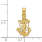 14k Polished Mariner Crucifix Pendant - Image 3