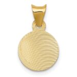 14K Polished Diamond-cut Semi-solid Our Lady Of Guadalupe Round Pendant - Image 4