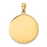 14k Polished Solid Saint Anthony Large Round Medal Pendant - Image 3