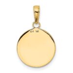 14K Polished Solid Saint Francis Medal Round Pendant - Image 3