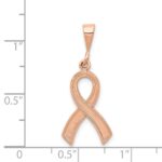 14k Rose Gold Awareness Ribbon Pendant - Image 4