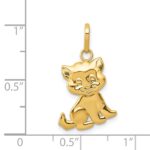 14k Polished Moveable Cat Pendant - Image 4