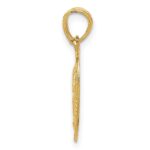 14k Two-piece Break-Apart Diamond-cut TE AMO Heart Pendants - Image 2