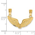 14K Polished 2-Piece Break Apart Angel Wings Pendants - Image 4