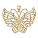 14k Polished Large Filigree Butterfly Pendant - Image 3