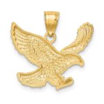 14k Diamond-cut Eagle Pendant - Image 3