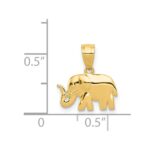 14k Polished Elephant Pendant - Image 4