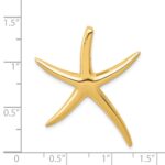 14k Large Polished Starfish Omega Slide - Image 4