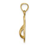 14k  3-D Polished And Textured Flip Flop Pendant - Image 2