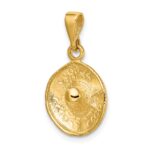 14K  3-D Sombrero Pendant - Image 4