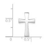 14k White Gold Polished Cross Chain Slide - Image 4