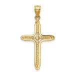 14k Polished Braided Cross Pendant - Image 3