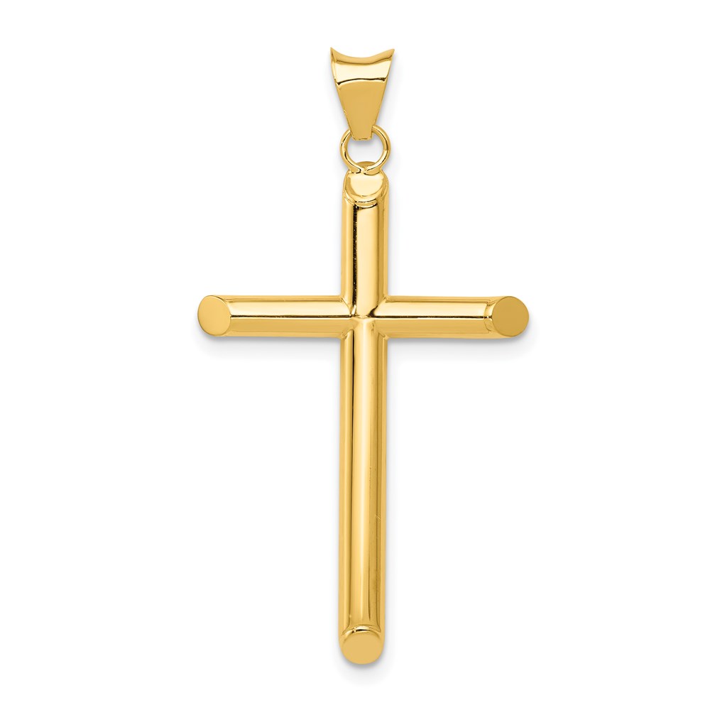 K6177.jpg 14k Polished Tube Cross Pendant - Image 1