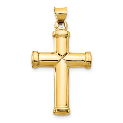 14k Polished Stamping Cross Pendant