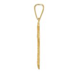 14k Diamond-cut Budded Cross Pendant - Image 2