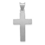 14k White Gold Crucifix Pendant - Image 4